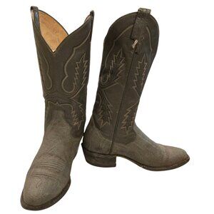 Vintage Panhandle Slim Cowboy Boots Gray Leather Exotic Look Mens 9 B Narrow